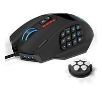 UtechSmart Venus Souris Laser de Jeu MMO,Souris Gaming RVB, 50 à 16400 DPI précision élevée, 18 Boutons programmables, Cartouche de Poids réglable, 5 profils d’utilisateurs programmable