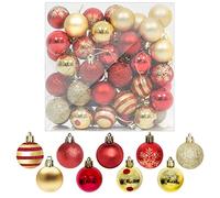 Uten 50pcs Boules Dorées de Noël Belles à Suspendre pour Arbres de Noël, Fêtes, Mariages, Décorations, 4 cm