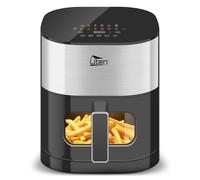 Uten Air Fryer Double Résistance 5.5 L Friteuse Sans Huile 2000W, 14 Menus | Fenêtre Visuelle, Écran Couleur, Démarrage Différé, Grille Anti-Graisse, Pas Retournement Aliments, Economie Energie