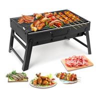 Uten Barbecue Portable Petit Barbecue à Charbon de Table Domestique Pliable Barbecue Grille Inox Barbecue Extérieur Camping Piquenique