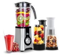 UTEN Blender Smoothie 1.25L,Blender Mixeur - 380 W - 3 vitesses - 2 en 1 - Avec Lames En Acier inoxydable
