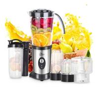 UTEN Blender Smoothie 1.25L Mini Blender 220W Mixeur Multifonction avec 2 Lames Inox Blender Pour Jus Fruits Légumes Milk Shake
