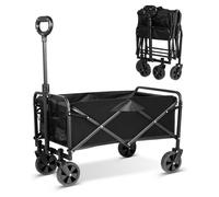 UTEN Chariot De Jardin Chariot De Transport Pliable 4 Roues,Chariot De Jardin Pliable-Brouette Tout Terrain,Charge 100 kg