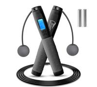 Uten Corde à Sauter, Corde a Sauter Sport avec Compteur de Calories Jump Rope sans Fil Numérique Réglable pour Fitness, Perte de Graisse, Gym