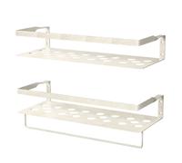 Uten Étagère À Épices Murale, Lot De 2 Métallique Étagère Salle De Bain Avec Porte-Serviettes,Étagère Rangement Cuisine pour