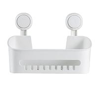 Uten étagère de douche ventouse étagère murale sans perçage panier de douche auto-adhésif, étagère de cuisine réutilisable en plastique, pour salle de bain, cuisine, salon blanc