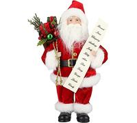 Uten Figurine de Père Noël, Debout de Père Noël Rouge 30.5cm/12in Traditionnelle Décoration de Noël GNOME Chiffres Noël Mignon Ornement pour Les Ornements de Table Fête de Noël