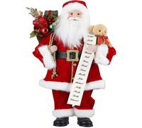 Uten Figurine De Père Noël,Figurine De Père Noël Décoration,45.7cm/18in Père Noël Debout Figurine pour Ornements de Fête de Noël