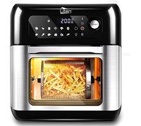 Uten Friteuse Sans Huile 10L, Friteuse à Air 12 en 1 Grande Capacité, 1500W XXL Air Fryer avec Affichage LED, Cuisson à Une Touche, Plusieurs Accessoires, Recettes, Four sans Huile, Sans BPA