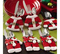 Uten Mbuynow Lot de 6 porte-couverts pour fourchette et couteau décoration de Noël décoration de table