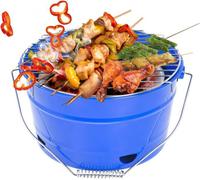 UTEN Mini Barbecue Portable Pliable à Charbon De Bois,Barbecue Charbon De Bois Seau De Barbecue Grill pour Jardin