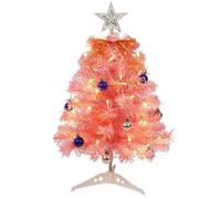 UTEN Mini Sapin De Noël Artificiel 55cm Petit Sapin Artificiel de Table avec 30 LED 8 Modes 15 Boules Décoratives et Nœud Papillon