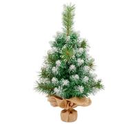 Uten Mini Sapin de Noël, Sapin de Table de 60 cm avec Flocons de Neige Blancs, Décoration pour Noël, Maison, Cuisine, Décoration de Table à Manger