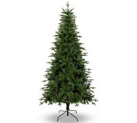 Uten Sapin de Noël Artificiel 225 cm, Réaliste PE Arbre Noël Décoration Intérieur, 860 Aspect Naturel Branches en PVC & PE, Branches de Charnière, 2 Styles, Base en Métal, Réutilisable