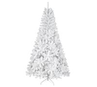 Uten Sapin de Noël Blanc Artificiel 210cm Arbre de Noël Décoration Fêtes de Noël avec Support en Métal 1000 Branches