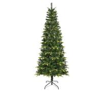 Uten Sapin de Noël Slim 150 cm, Réaliste PE Artificiel Arbre Noël Décoration Intérieur, 350 Aspect Naturel Branches en PVC & PE, Branches de Charnière, 2 Styles, Base en Métal, Réutilisable