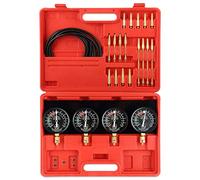 Uten Testeur de Pression de Carburant, 4pcs Jauges à Vide de Synchronisation de Carburateur sur Plaque Fixe pour Voiture Automobile Outil Kit Pour Moto Voiture