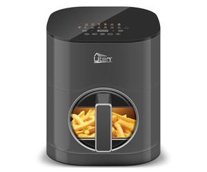 Uten TurboBlaze Air Fryer 5,5 L avec Fenêtre Visuelle, Airfryer XXL, 14 Programmes, Démarrage Différé, Filtre à Huile, 2 Résistance Contrôle Indépendant, Pas Retournement Aliments, Economie Energie