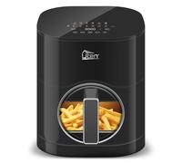 Uten TurboBlaze Air Fryer 5,5 L avec Fenêtre Visuelle, Écran Couleur, 14 Programmes, Démarrage Différé, Filtre à Huile, 2 Résistance Contrôle Indépendant, Pas Retournement Aliments, Economie Energie