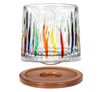Uten Verre à Eau Rotatif, Verre à Whisky de 275 ml, Sous-verres en Bambou, Peut être Utilisé Comme Verres à Rhum, Tasse à Cocktail, Tasse à Café, Gobelets, Réduire le Stress-1pcs