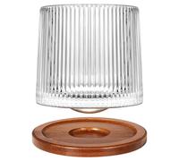 Uten Verre à Eau Rotatif, Verre à Whisky de 275 ml, Sous-verres en Bambou, Peut être Utilisé Comme Verre à Rhum, Tasse à Cocktail, Tasse à Café, Gobelets, Réduire le Stress-1pcs
