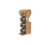 UTENSILIOS SET 6 BAMBU 8X13X27 ESPECIERO 6,5X4,5