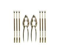 UTENSILIOS SET 8 INOX 3X3X15 MARISCO DORADO