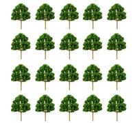 Uteruik 20 Arbres Miniatures, 6 cm Vert foncé, échelle 1:150-1:160 N