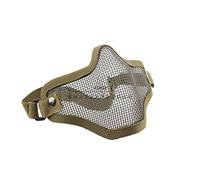Uteruik Airsoft Demi-Masque avec Maille métallique Marron Clair