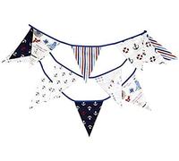 Uteruik Banderole de fanions de pirate, guirlande de drapeaux marins, double face, tissu triangulaire, décoration à suspendre pour fête, décoration de la maison