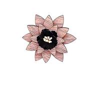Uteruik Broche en bois en forme de fleur pour corsage de mariage pour homme et femme - 1 pièce (#D)