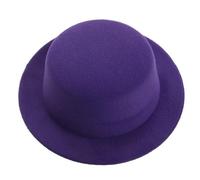 Uteruik Chapeau Haut-de-Forme Rond Vintage pour poupée de 46 cm (18 Pouces), Accessoire de Costume pour poupée American Girl (Violet)