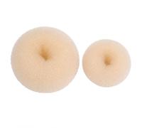 Uteruik Donuts à Chignon Adultes et Enfants, 6 cm et 8 cm, Beige, Lot de 2