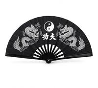 Uteruik Éventail en Bambou, 33,2 cm, Noir, pour Tai-Chi Kung-Fu