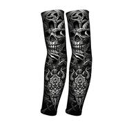 Uteruik Faux Tatouage temporaire Manches de Bras Protection UV Unisexe Protection Solaire Bras Bas de Bras 1 Paire (#B)
