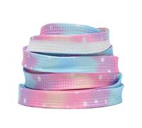 Uteruik Lacets plats Tie-Dye pour chaussures en toile et bottes 9 mm x 120 cm 1 paire (#G)