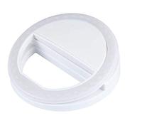 Uteruik Lampe torche LED pour selfie, éclairage supplémentaire de nuit pour smartphone, luminosité rechargeable à 3 niveaux, forme ronde, blanc