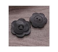 Uteruik Lot de 10 boutons en bois à 2 trous en forme de fleur pour travaux manuels, tricot, loisirs créatifs et vêtements 18 mm (#D)