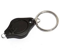Uteruik Lot de 10 mini porte-clés à LED Noir