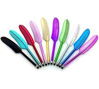 Uteruik Lot de 10 stylets capacitifs portables universels en forme de plume pour Kindle Smartphone et tablette