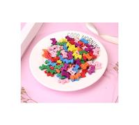 Uteruik Lot de 100 boutons décoratifs en bois en forme de chien à 2 trous pour travaux manuels et vêtements 14 mm x 21 mm (couleur aléatoire)