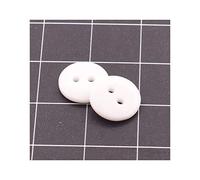 Uteruik Lot de 100 boutons ronds en résine pour tricot, manteaux, pulls - 18 mm - Blanc