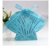 Uteruik Lot de 50 boîtes à dragées de mariage avec ruban pour décoration de fête prénatale de mariage, 50 pièces (#G)