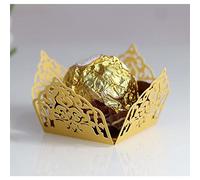 Uteruik Lot de 50 caissettes creuses en forme de truffe au chocolat pour bonbons, sucre, mini collations (#A)