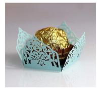 Uteruik Lot de 50 caissettes creuses en forme de truffe au chocolat pour mini collations, bonbons, sucre (#D)