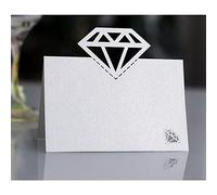 Uteruik Lot de 50 cartes de table en forme de diamant pour table de réception, fête, événements, célébrations (#H)