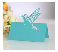 Uteruik Lot de 50 cartons de table creux en forme d'oiseau pour table de réceptions, fêtes, événements, célébrations (#E)
