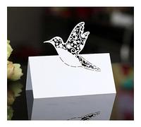 Uteruik Lot de 50 cartons de table en forme d'oiseau pour table de réceptions, fêtes, événements, célébrations (#A)