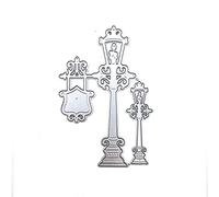 Uteruik Matrices de découpe en métal - Pochoirs de découpe en forme de lampadaire - Outil de gaufrage pour bricolage, scrapbooking, création de cartes en papier