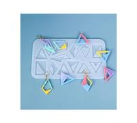 Uteruik Moule en résine de silicone en forme de triangle rhombique, pour boucles d'oreilles, pendentifs, moules en résine époxy pour la fabrication de travaux manuels et de décoration